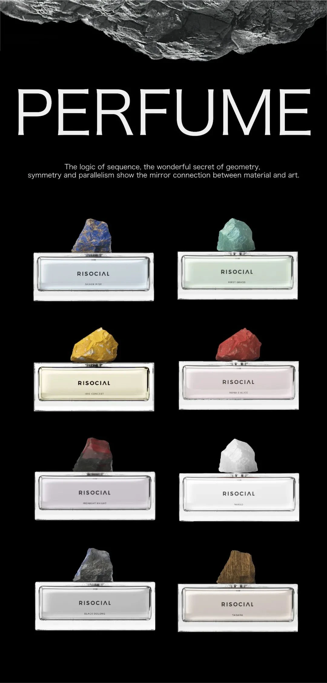 mineral stones  perfume cap
